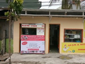 outside at Bakmie Jamur in Jakarta