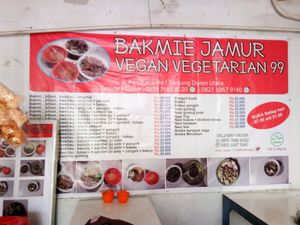 menu at Bakmie Jamur in Jakarta
