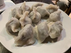 Eggplant dumpling. Was sweet. Didn’t enjoy    at Chinese Noodle House in Haymarket