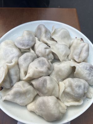 Boiled eggplant dumplings   at Chinese Noodle House in Haymarket