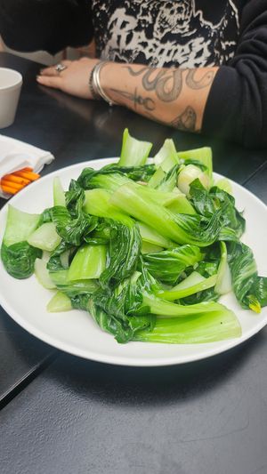 Greens and mushrooms at Chinese Noodle House in Haymarket