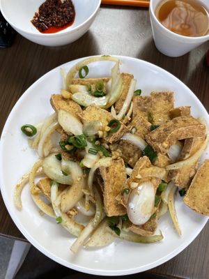 A bit greasy salt & pepper  tofu  #Veganuary at Chinese Noodle House in Haymarket