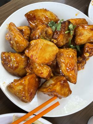 Spicy aubergines- also greasy but good  #Veganuary at Chinese Noodle House in Haymarket