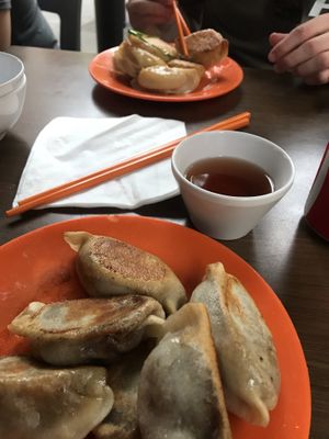 Front centre fried eggplant dumplings at Chinese Noodle House in Haymarket