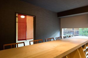 we have only six seats. at tearoom toka in Kyoto