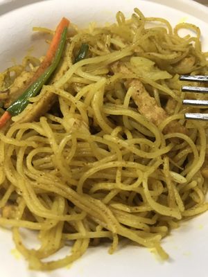 Singapore Mai Fun - My FAVORITE！ o(^▽^)o  their tofu tastes like chicken curry  at Amituofo Vegan Cuisine in Brooklyn