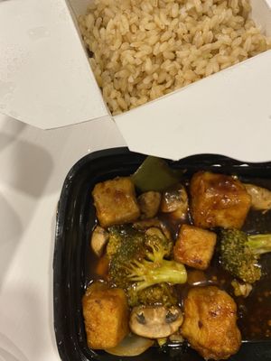 General Tso’s tofu   at Amituofo Vegan Cuisine in Brooklyn