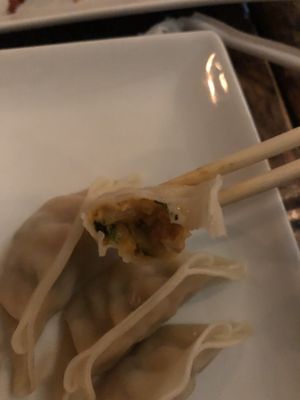 A14 kimchi dumplings   at Amituofo Vegan Cuisine in Brooklyn