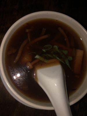 S2 hot and sour soup   at Amituofo Vegan Cuisine in Brooklyn
