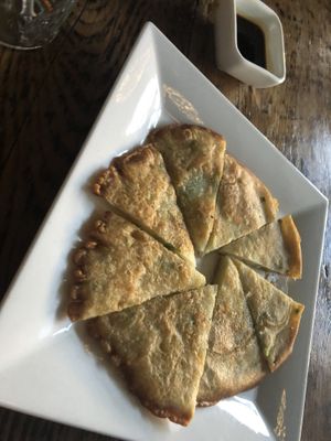 A3 scallion pancakes   at Amituofo Vegan Cuisine in Brooklyn