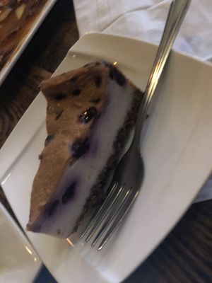 D1 blueberry “cheesecake “.  at Amituofo Vegan Cuisine in Brooklyn