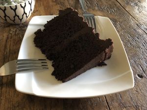 D2 decadent chocolate cake   at Amituofo Vegan Cuisine in Brooklyn