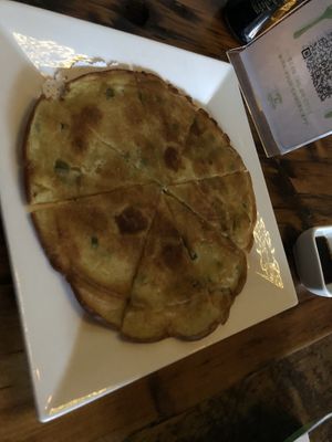A3 scallion pancakes   at Amituofo Vegan Cuisine in Brooklyn