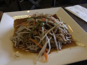 Cold noodle Dan Dan style   at Amituofo Vegan Cuisine in Brooklyn