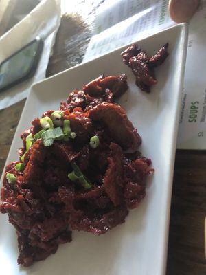 A6 barbeque “roasted pork”   at Amituofo Vegan Cuisine in Brooklyn