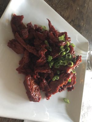 A6 barbeque “ roasted pork”   at Amituofo Vegan Cuisine in Brooklyn