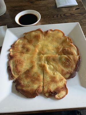 Scallion pancake   at Amituofo Vegan Cuisine in Brooklyn