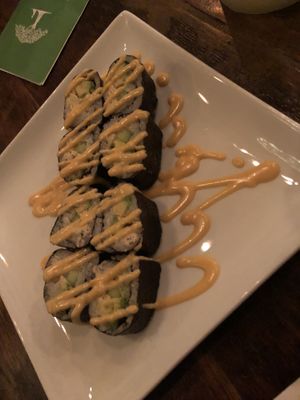 Avocado cucumber carrot roll  at Amituofo Vegan Cuisine in Brooklyn