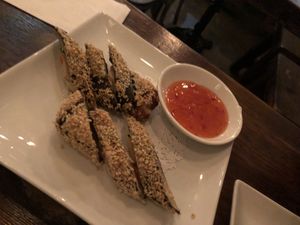 A11 sesame roll  at Amituofo Vegan Cuisine in Brooklyn