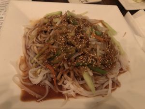 R1 vegetarian mai fun (cold noodle Dan Dan noodle )   at Amituofo Vegan Cuisine in Brooklyn