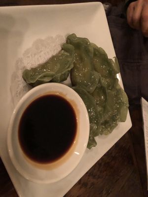 A2 vegetarian dumpling fried   at Amituofo Vegan Cuisine in Brooklyn