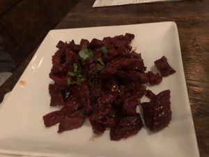 A6 barbeque “roasted pork”   at Amituofo Vegan Cuisine in Brooklyn