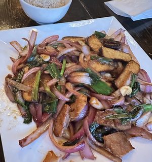 E12 Taiwanese Three Cup Chicken  at Amituofo Vegan Cuisine in Brooklyn