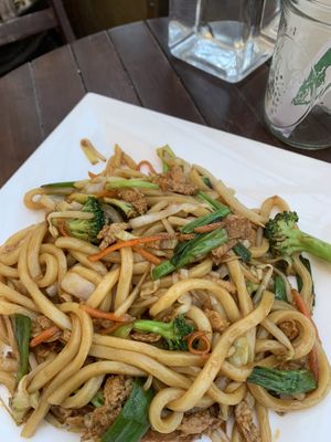 Sautéed udon (definitely recommend )  at Amituofo Vegan Cuisine in Brooklyn