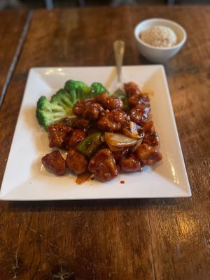 Chicken general tso’s - really good! at Amituofo Vegan Cuisine in Brooklyn