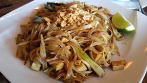 Pad Thai at Amituofo Vegan Cuisine in Brooklyn