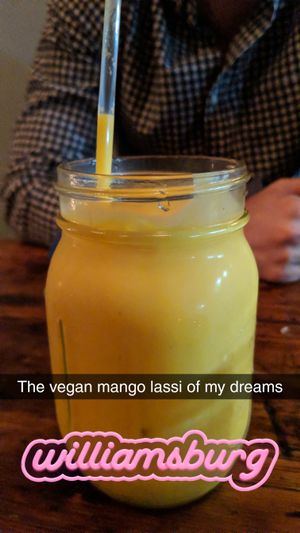 Vegan Mango Lassi! at Amituofo Vegan Cuisine in Brooklyn