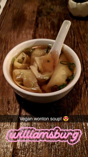 Wonton Soup at Amituofo Vegan Cuisine in Brooklyn