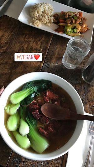 yum lunch at Amituofo Vegan Cuisine in Brooklyn