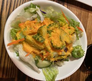 Salad with ginger dressing at Shinsei Sushi in Bend