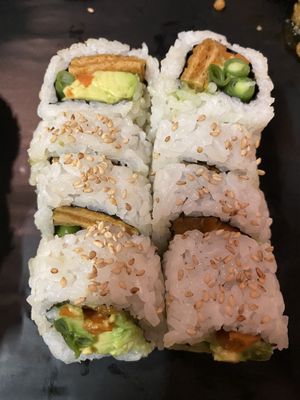 Veg roll with fried bean curd at Shinsei Sushi in Bend