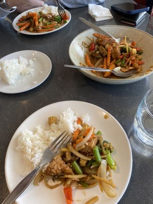 Chili basil stir fry with added tofu   at Jasmine Thai  in Twizel