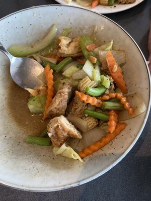 Black pepper stir fry with added tofu   at Jasmine Thai  in Twizel