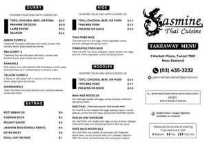  at Jasmine Thai  in Twizel