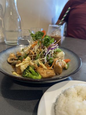 Lemongrass stir fry with tofu   at Jasmine Thai  in Twizel