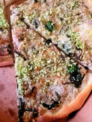 Vegan pizza of the day at Dimond Slice Pizza in Oakland