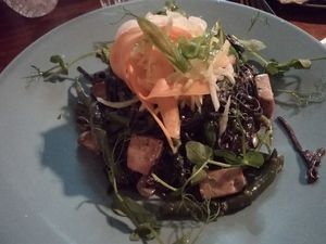 Highly recommended! at Meshek Barzilay Deli in Tel Aviv