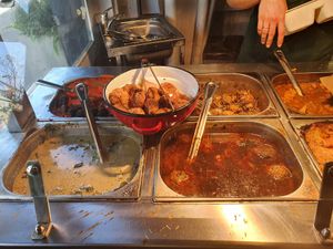 Main courses at Meshek Barzilay Deli in Tel Aviv