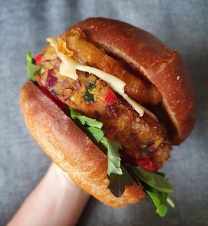 The cowless boy - best burger in Cardiff at The Lazy Leek in Cardiff