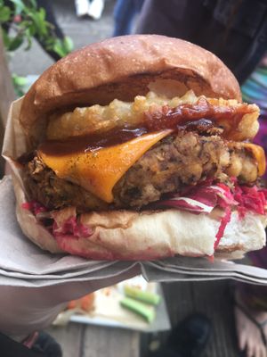 Bean burger!  at The Lazy Leek in Cardiff