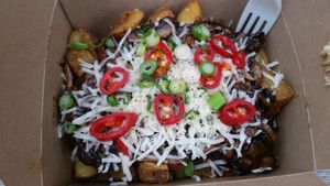 Dirty frys at The Lazy Leek in Cardiff