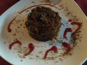 Eggplant starter at Laguna Libre in Venice