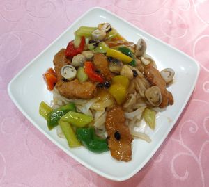 Fried Rice Noodles with Vegetarian Beef 菜遠牛河 at Treasure Vegetarian Restaurant 新聚寶素食 in Kowloon