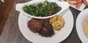 Breakfast combo w Kale & Onions at Planted in Hamilton in Hamilton