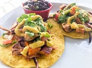 Sweet Potato Street Tacos at Planted in Hamilton in Hamilton