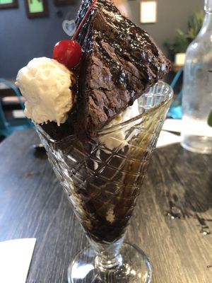 Brownie sundae  at Planted in Hamilton in Hamilton
